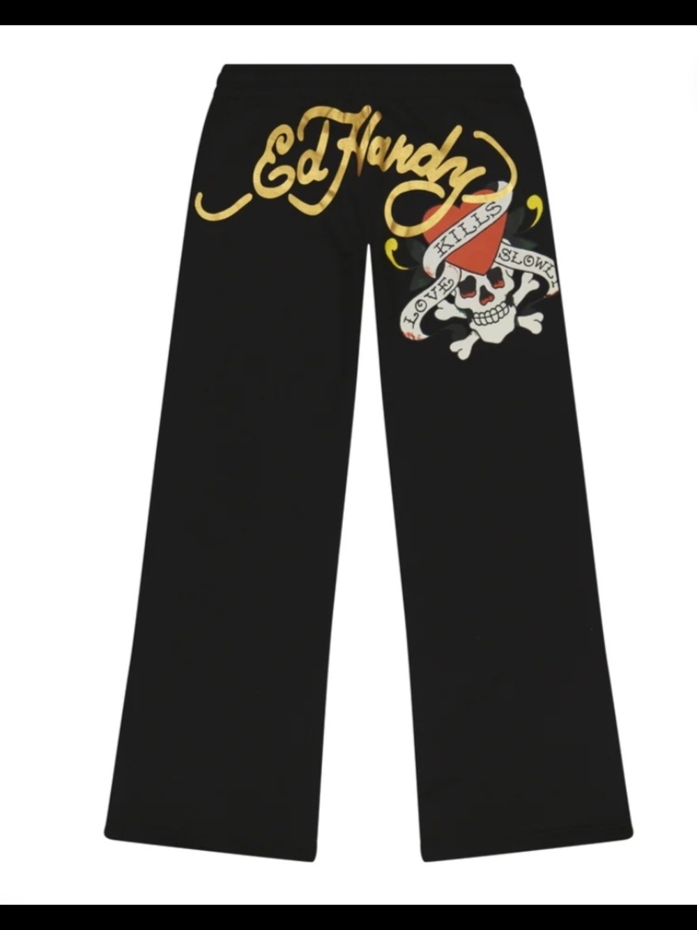 Ed Hardy Love Kills Slowly Wide-Leg Sweatpants